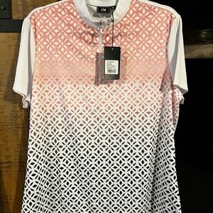 Unbranded Women’s Pink Gradient Geo-Print Short Sleeve Shirt